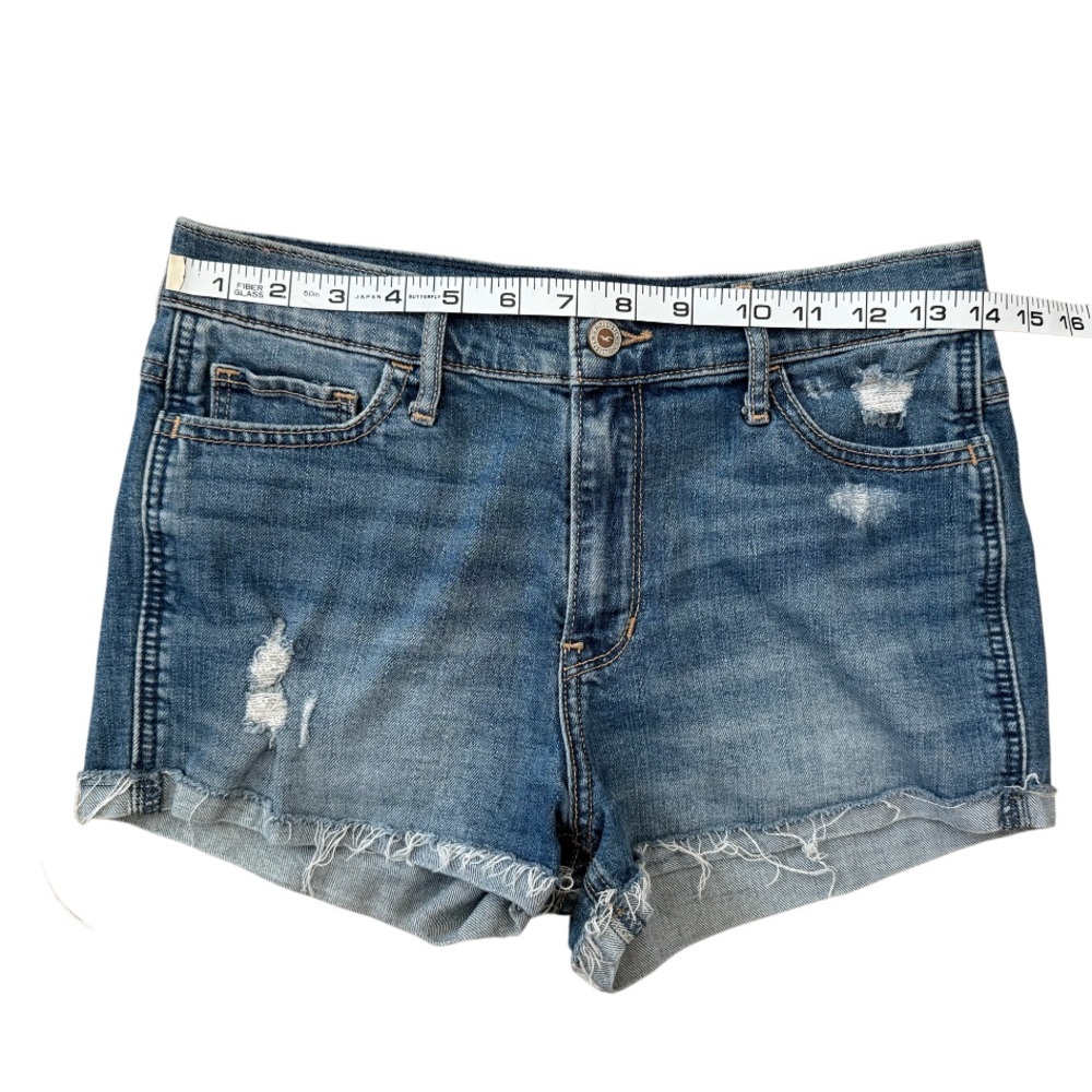 Hollister Short-Short High Rise Light Wash Shorts Size 5/27 - Picture 7 of 9